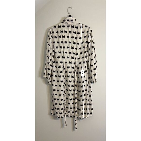 Women’s Silk Robe MEDIUM-LARGE Black Cats - Picture 8 of 9